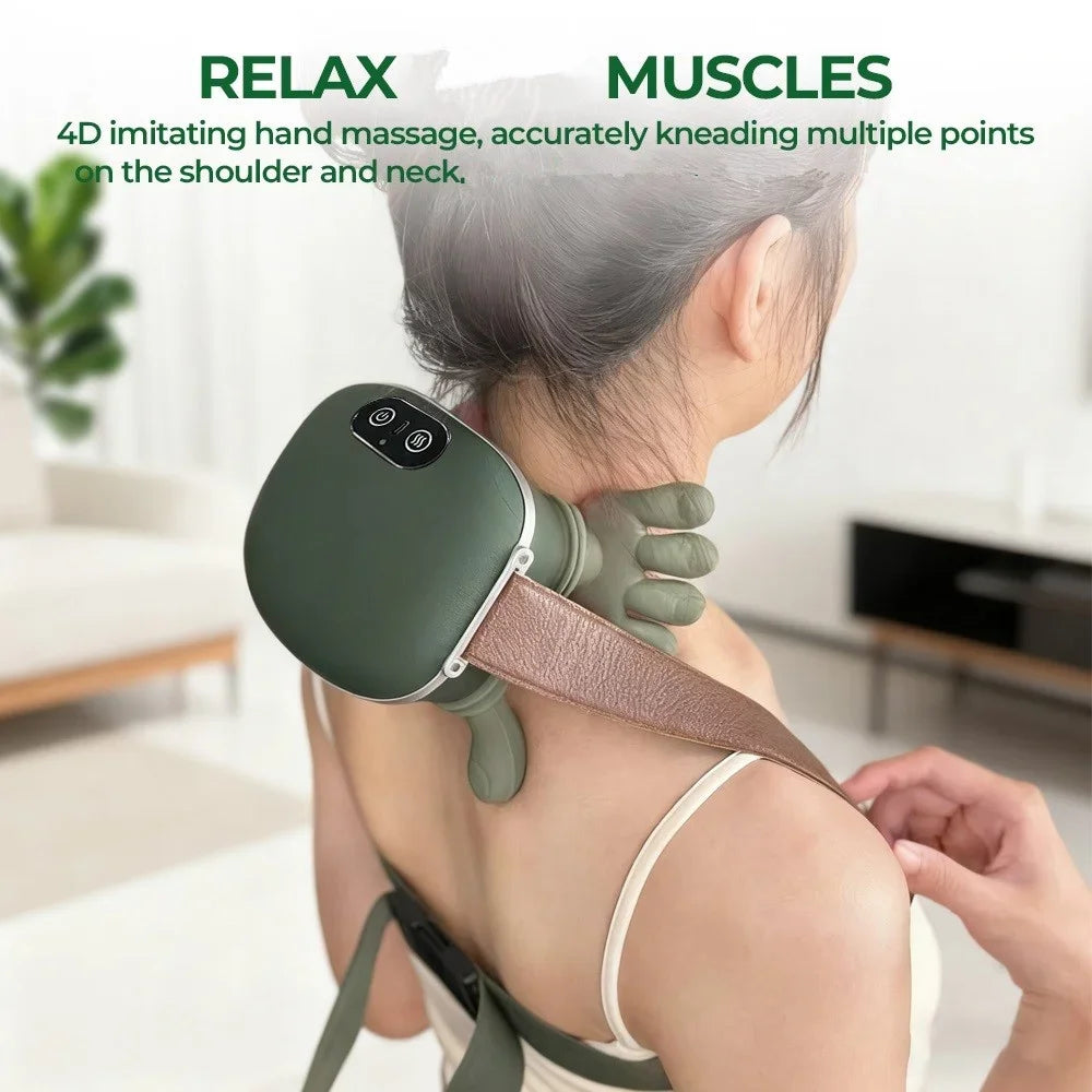 2026 NEW Bionic Finger Neck Shoulder Massager Wireless Neck Cervical  Kneading Massage Shawl Brushless Motor Neck masajeador