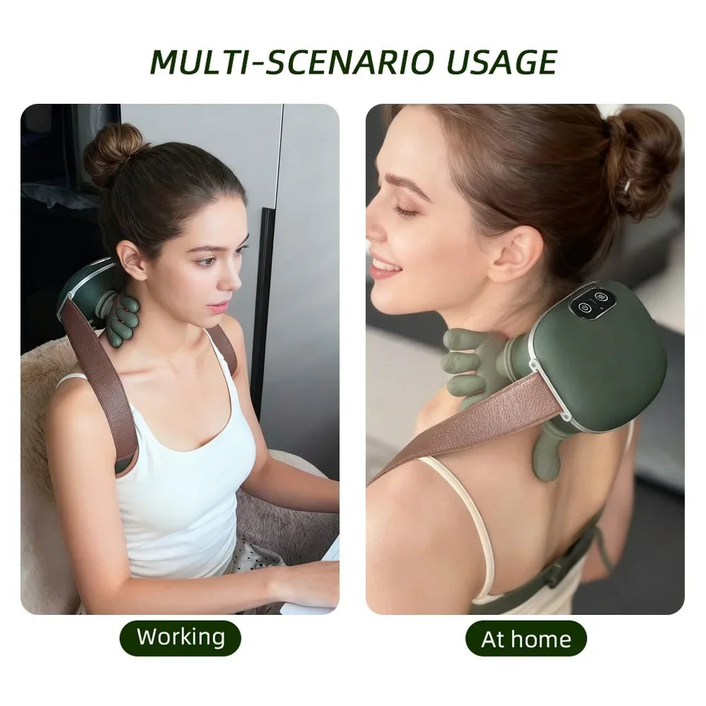 2026 NEW Bionic Finger Neck Shoulder Massager Wireless Neck Cervical  Kneading Massage Shawl Brushless Motor Neck masajeador