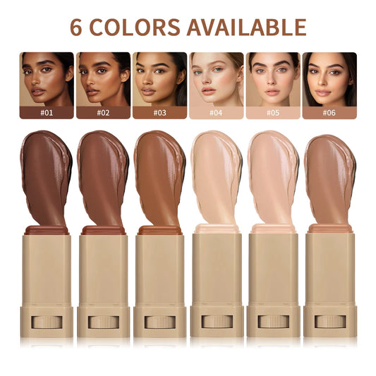 Skin Tint Stick Waterproof Nourishing Solid Tinted Serum Foundation Skin Tint Balm Face Tinted Face Contour Stick Makeup